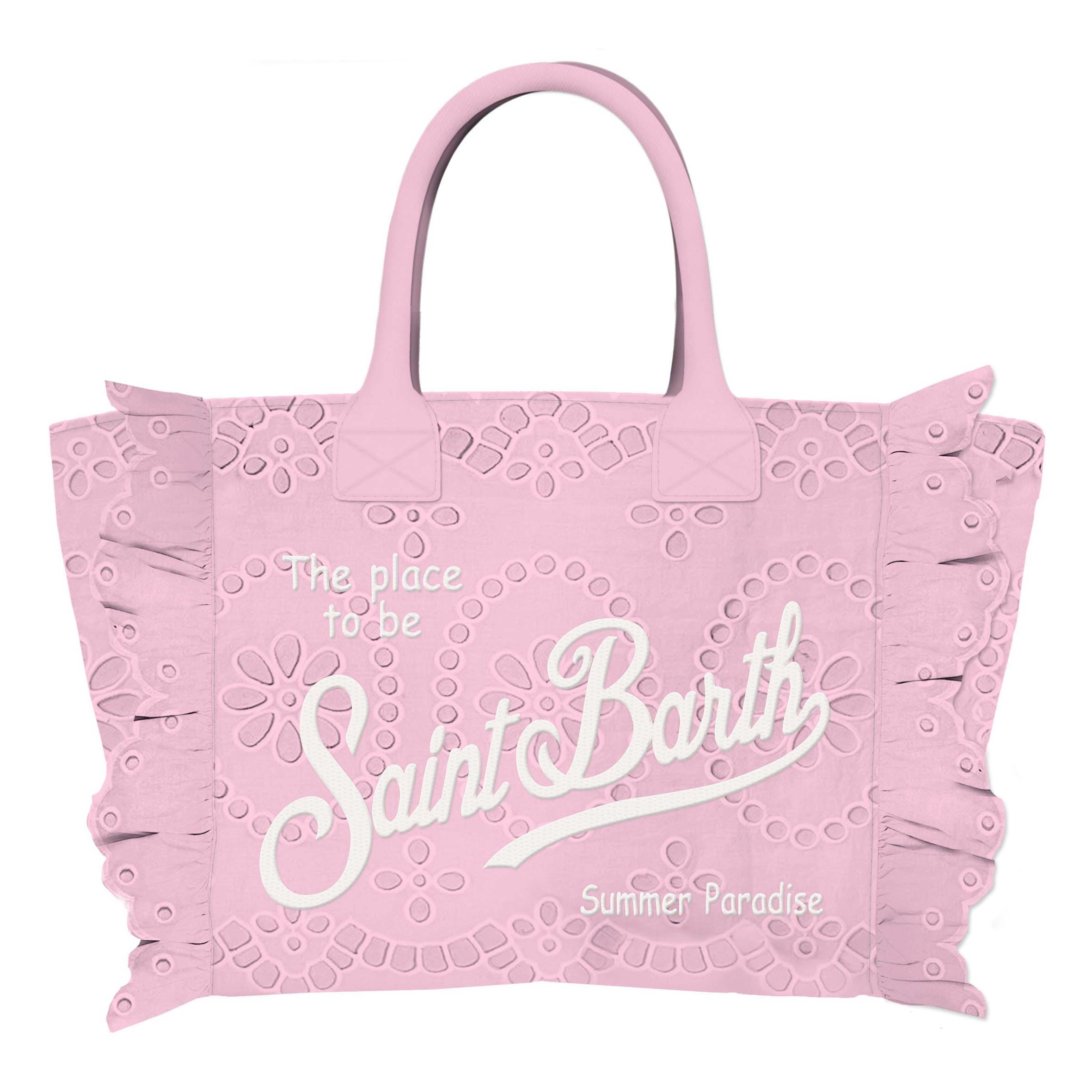 MC2 Saint Barth Colette borsa donna rosa sangallo volant