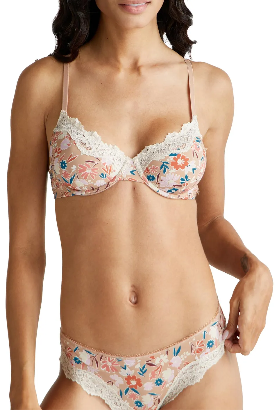 United Colors of Benetton Reggiseno coppa B pizzo stampato