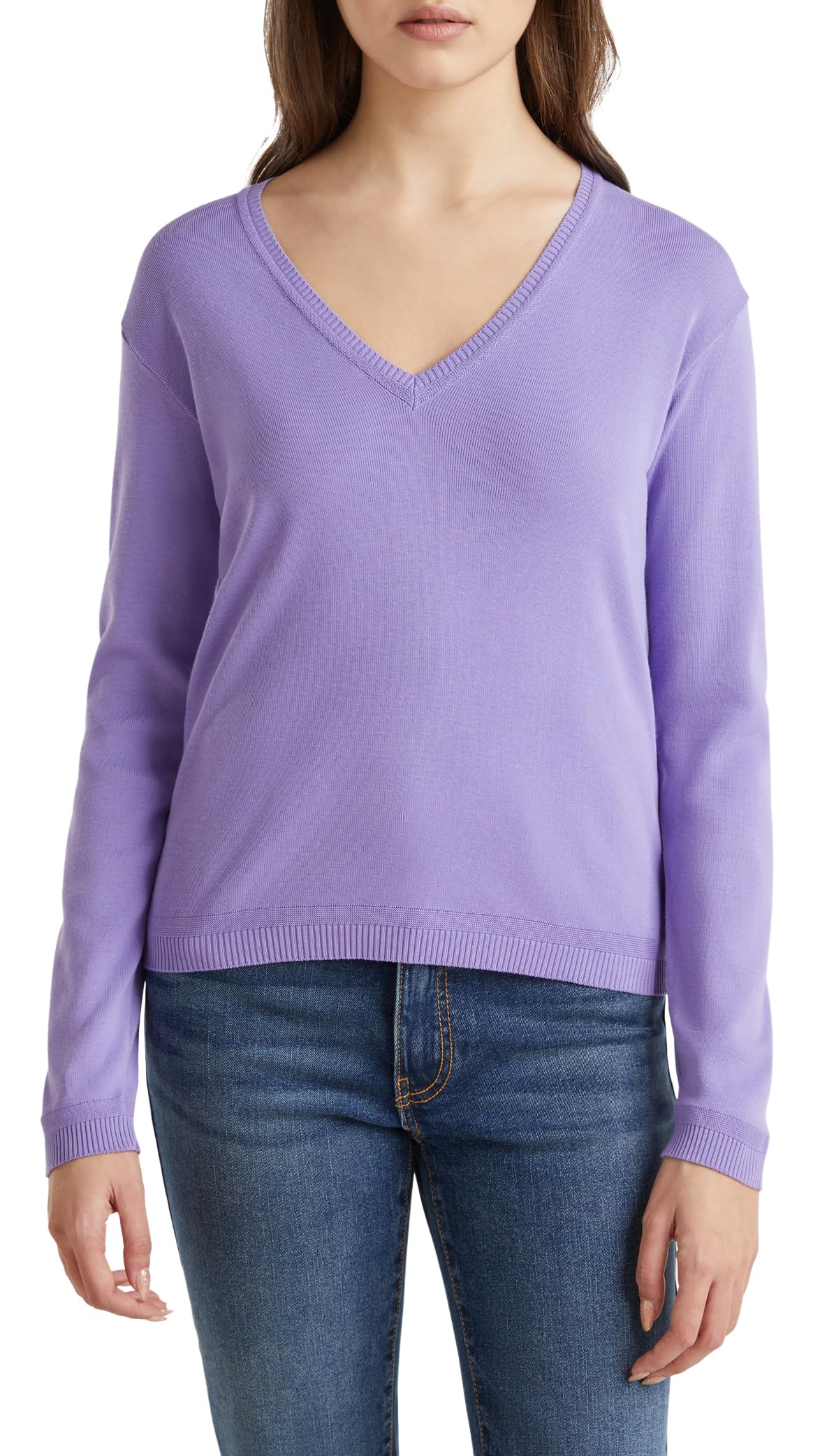 Benetton Maglieria Pullover Donna M Blu Invernale
