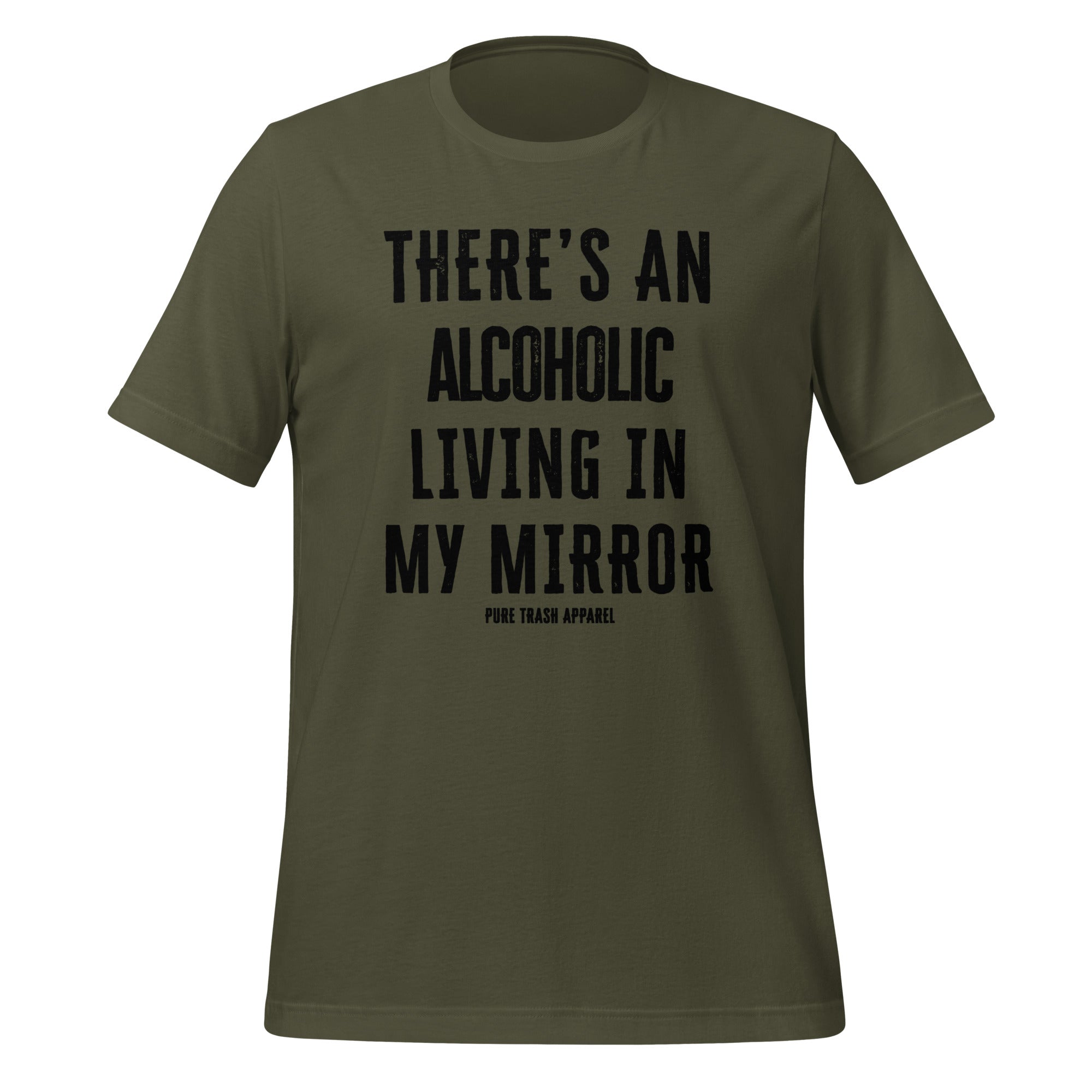 Pure Trash Alcoholic Mirror maglietta uomo verde cotone