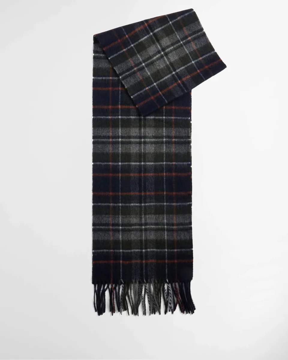 Barbour New Check USC0137 Sciarpa Tartan Navy