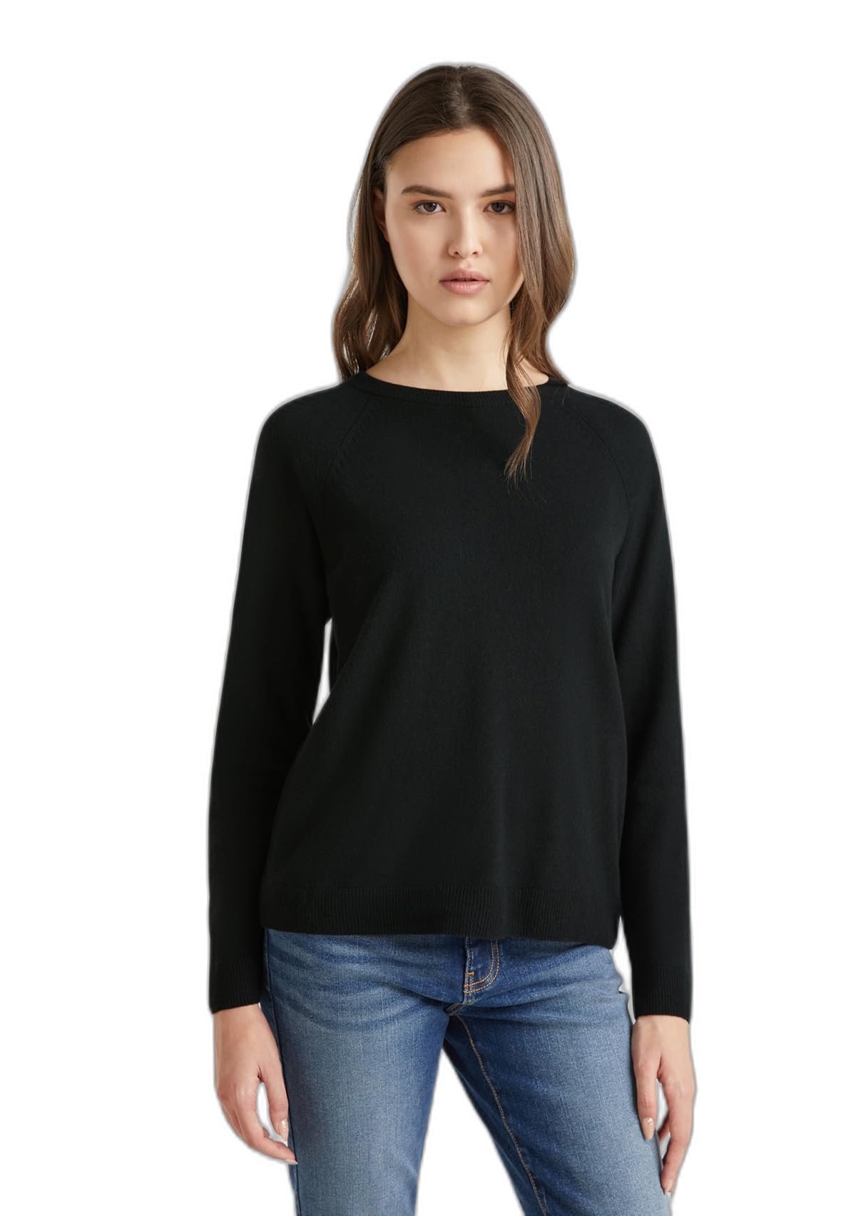 Benetton 1035d1p17 Maglia Donna Manica Lunga Nero
