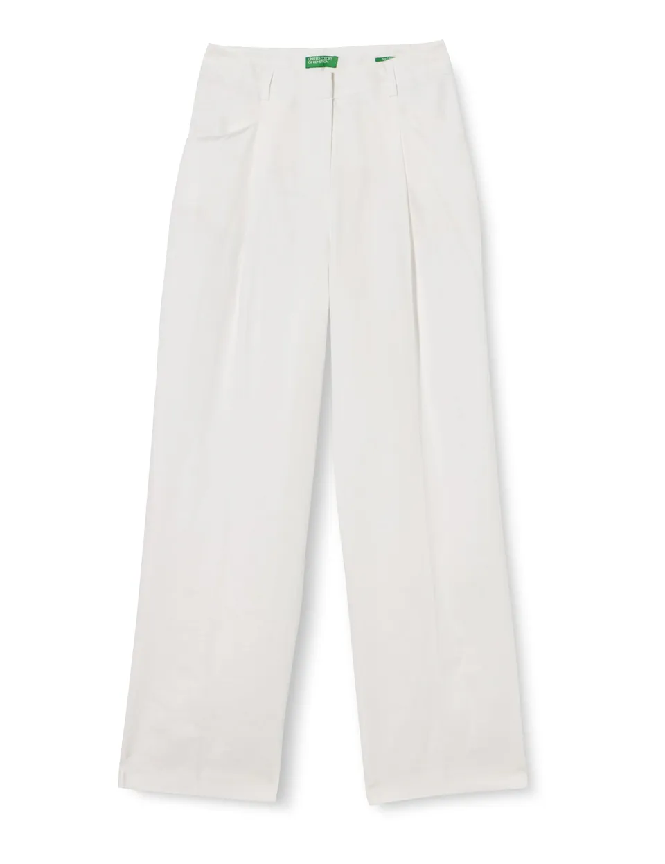Benetton 4AGHDF05W Pantaloni Donna Lino Vita Regular