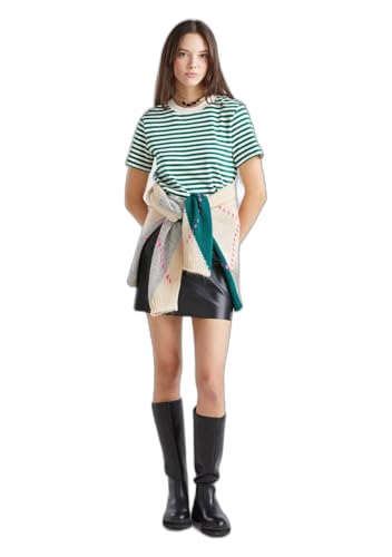 Benetton 4ivrd004p gonna donna 36 ecopelle corta nera