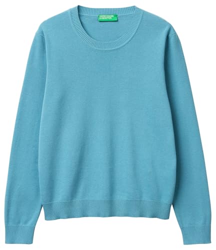 Benetton Maglieria 1C19D10FV Maglione Girocollo Blu XXS