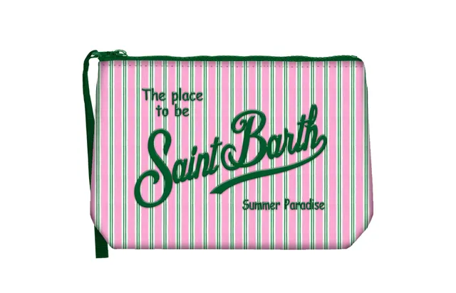 MC2 Saint Barth Aline Cotton pochette rosa righe cotone