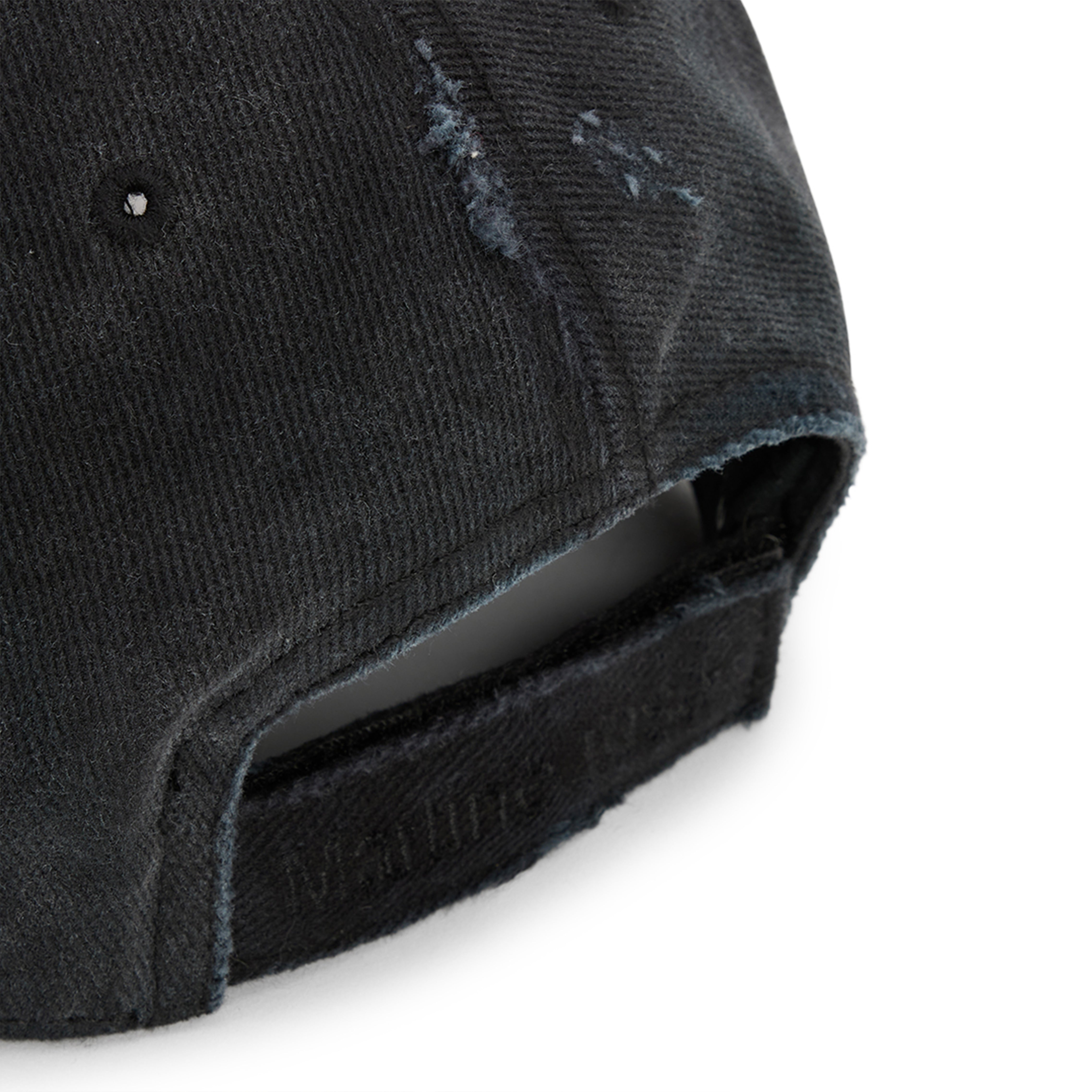 Martine Rose Cut Peak Cap cappello Washed Black cotone