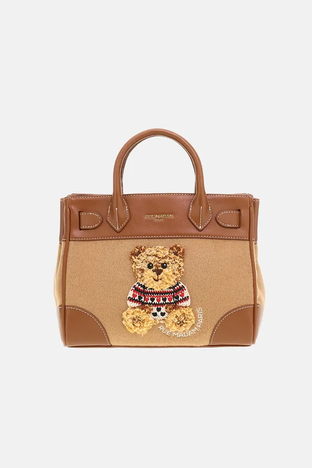 Rue Madam Marvin Love 1618 tote bag donna camel panno