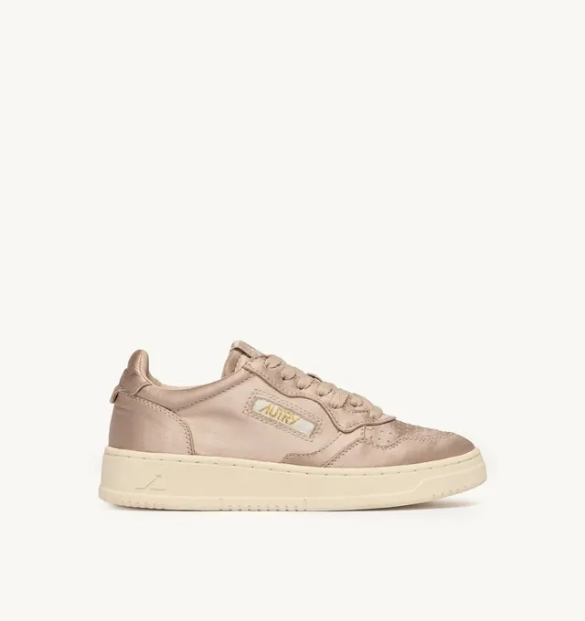 Autry Medalist Low AULW-NM02 Sneaker Rosa satin pelle