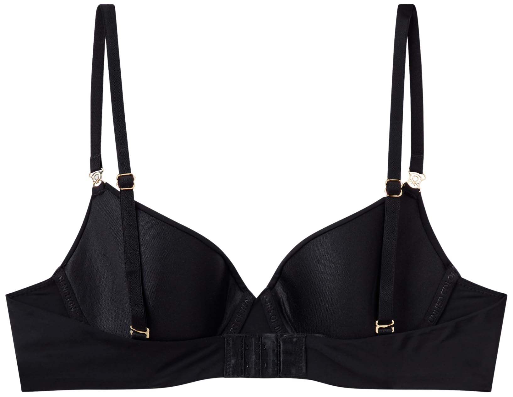 Benetton Reggiseno Donna Imbottito Nero Coppa B