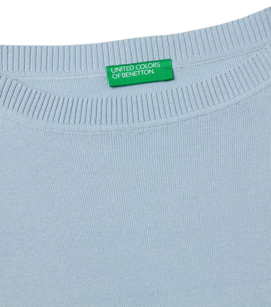 Benetton Maglieria Barca Maglia Scollo Barchetta Manica 3/4