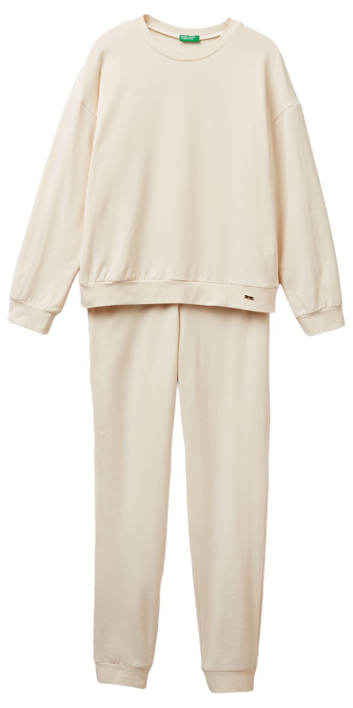 Benetton 3L333P04A Pigiama Donna Caldo Beige Taglia S