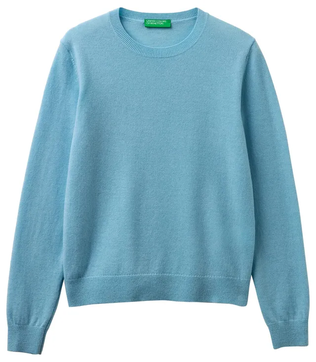 Benetton Maglia Girocollo Donna Lana Merino