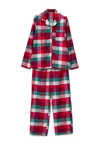 Benetton 40ep3p00w Pigiama Donna Flanella Multicolor XXS