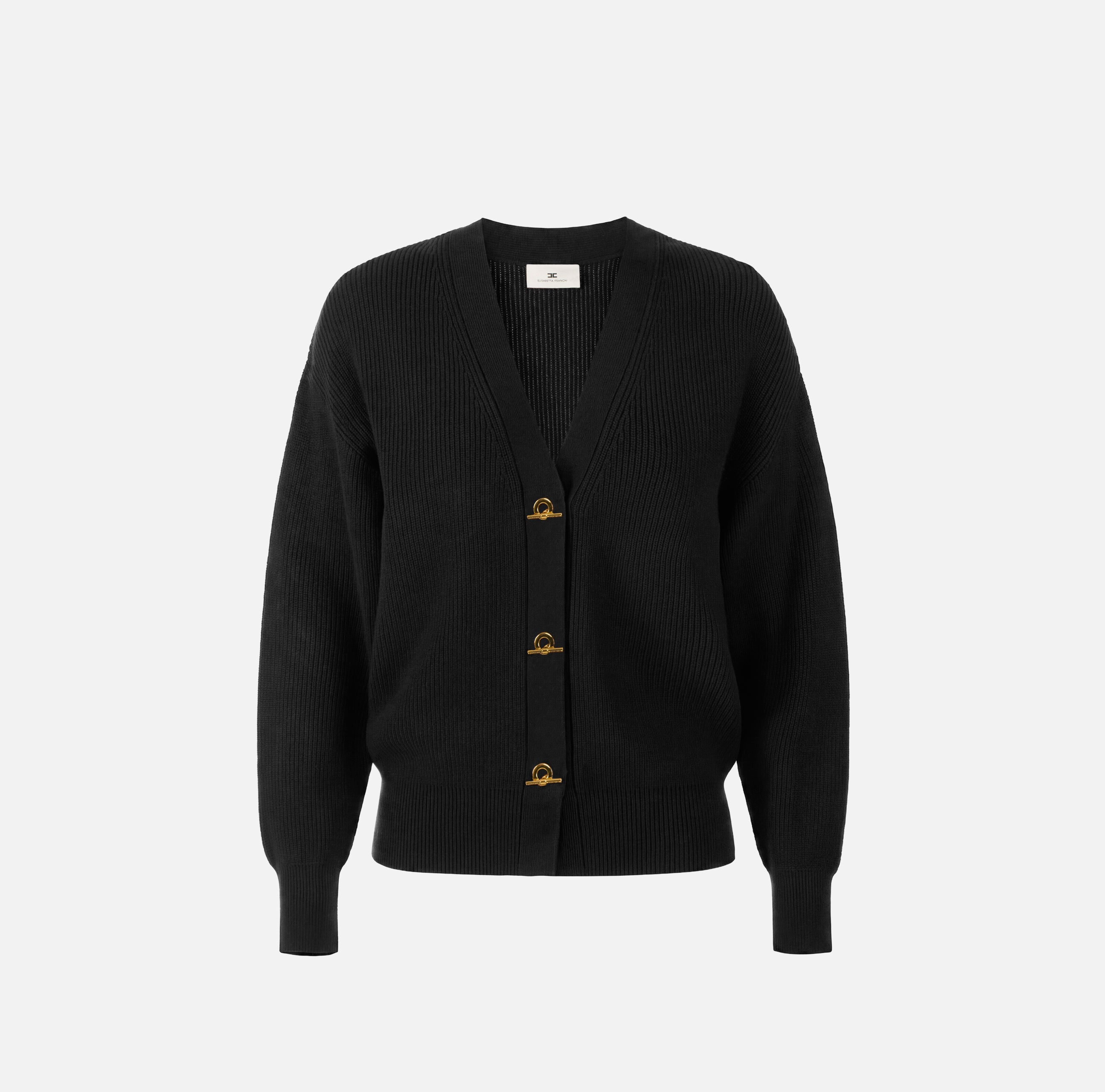 Elisabetta Franchi T-Bar MK01S66E2 Cardigan Donna Nero