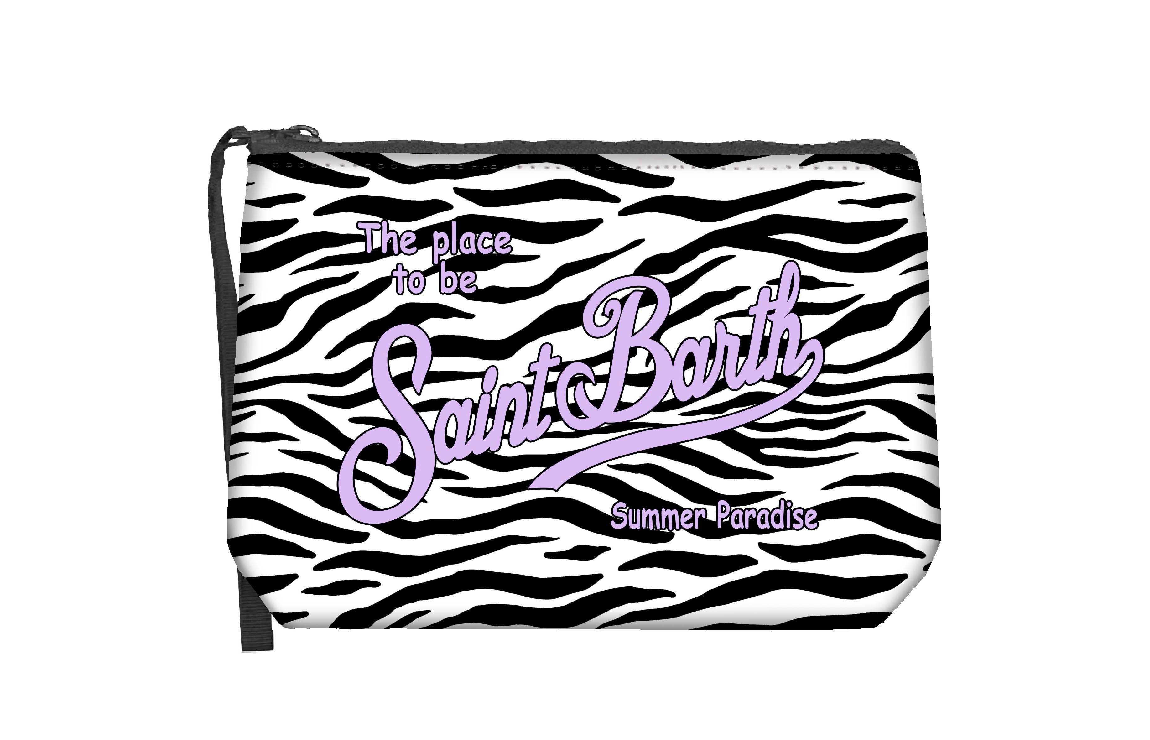 MC2 Saint Barth Aline 03322L pochette zebra bianco nero scuba