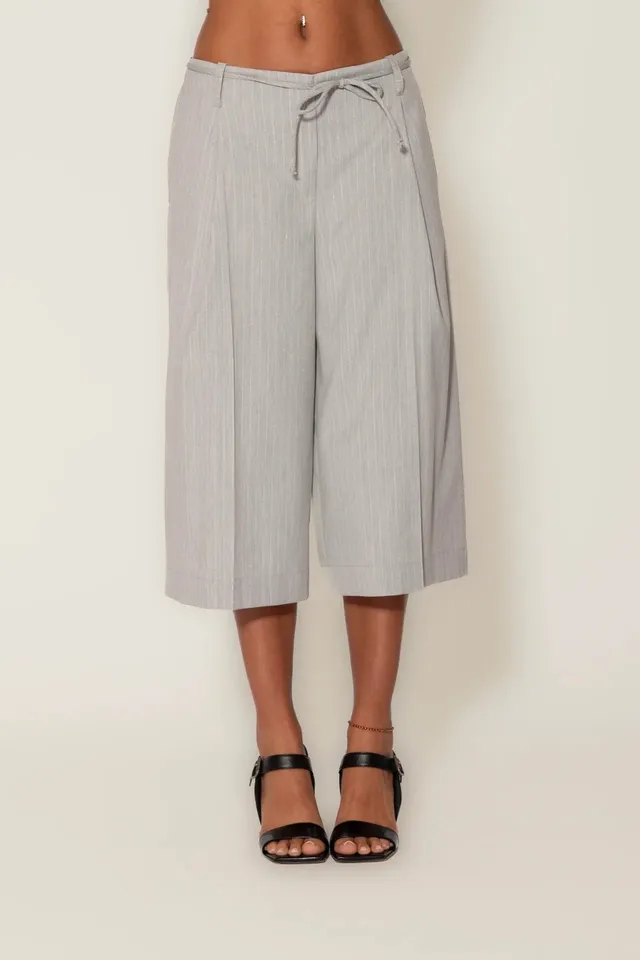 Gaelle Paris GAABW09814 bermuda grigio gessato donna