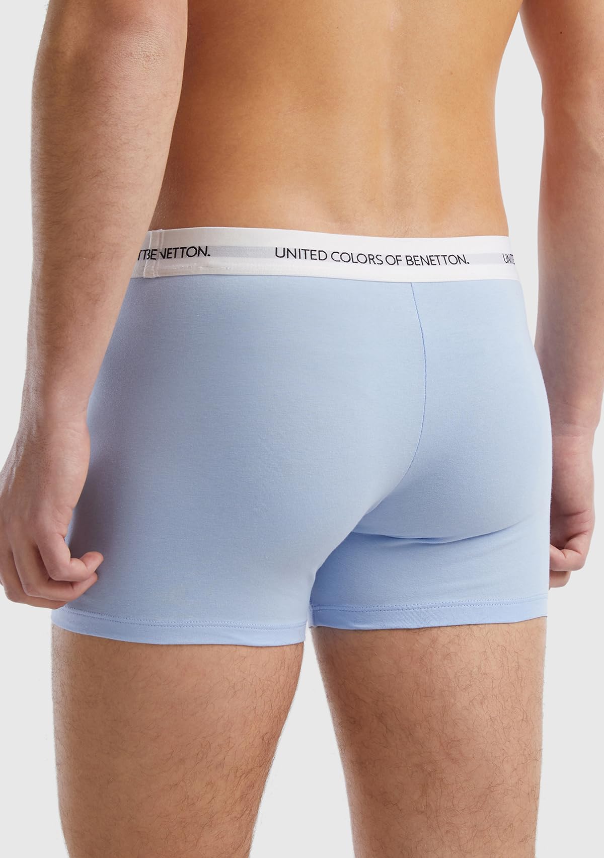 Benetton boxer pantalone uomo celeste 2k3 cotone organico