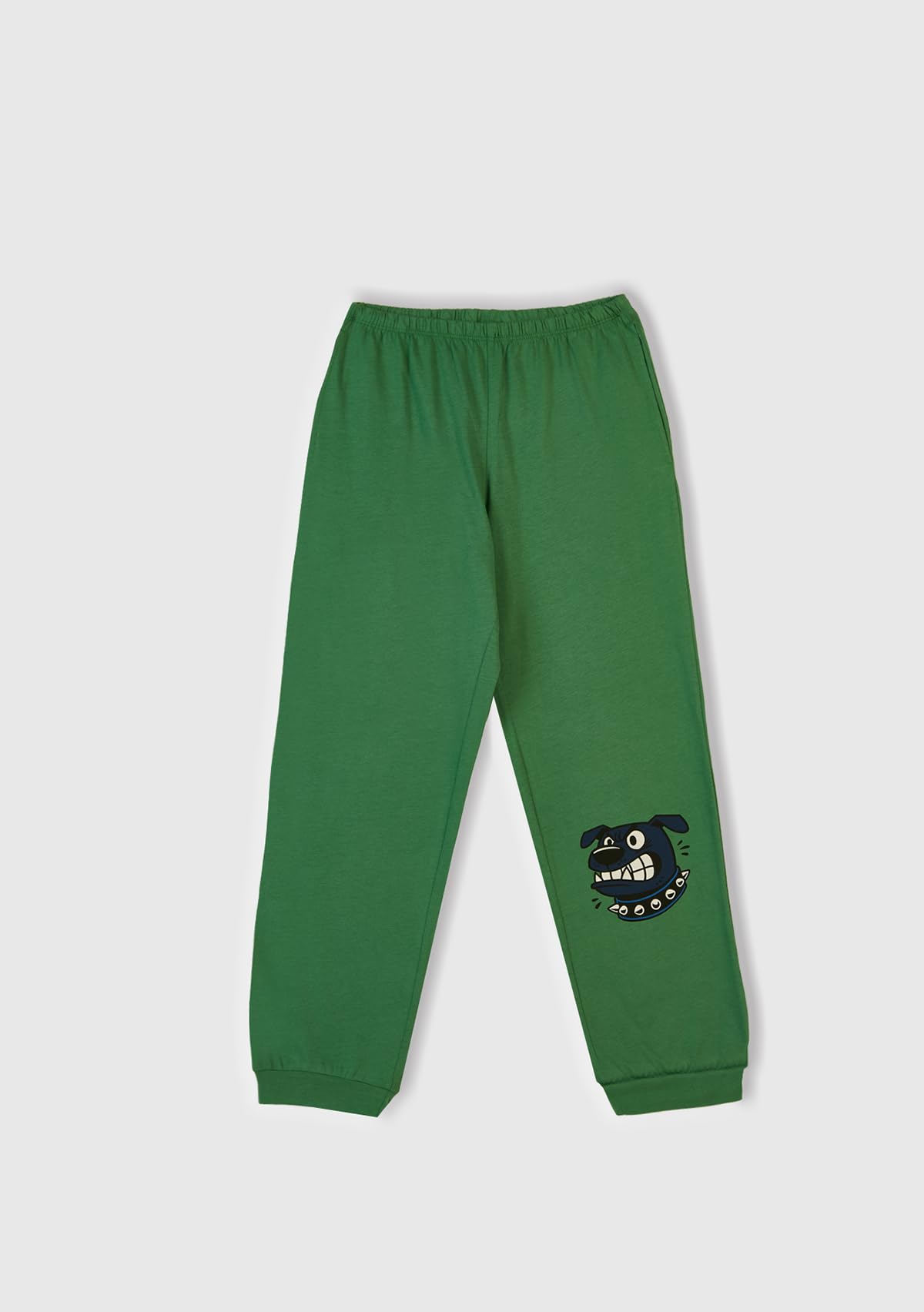 Benetton 3VD00P08X set pigiama bambino jersey cotone verde