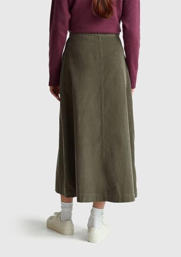 Benetton Gonne Gonna Midi Velluto Mille Righe Svasata