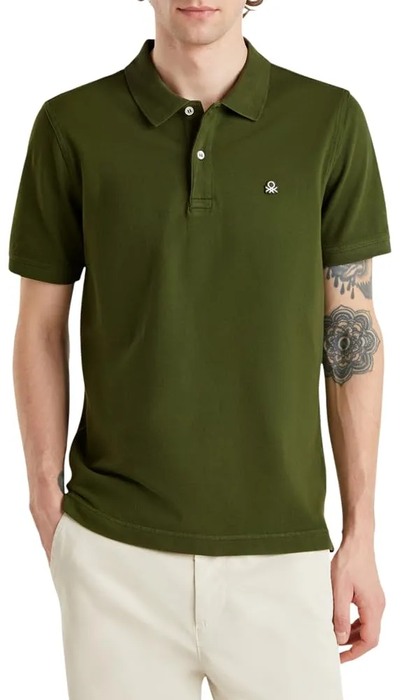 Benetton Polo Donna Manica Corta Slim Logo