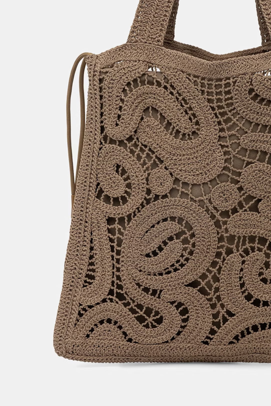 Pinko 106938 A3CE Shopper Marrone Crochet