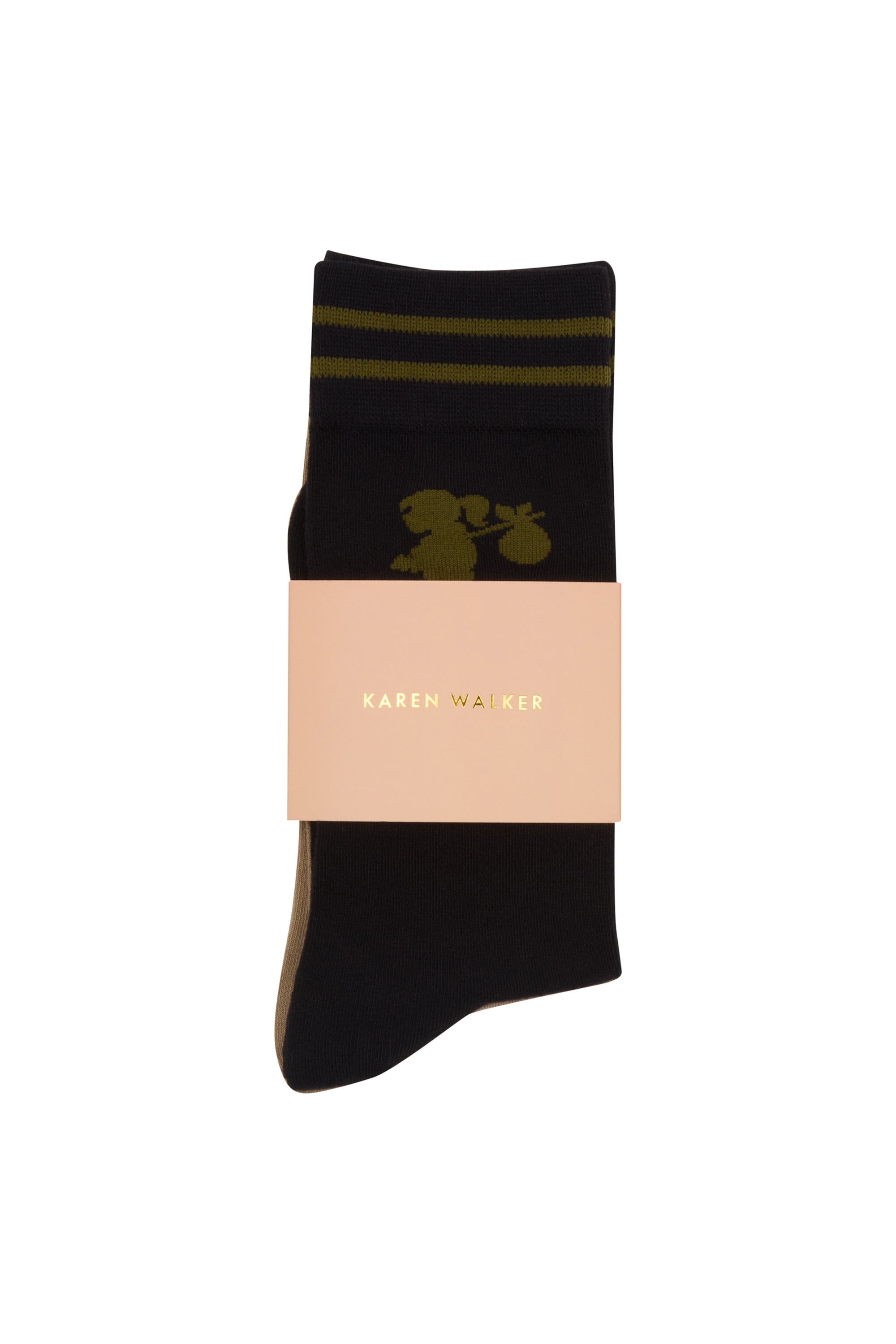 Karen Walker Runaway Girl Calzini 2 pack nero sesamo bamboo