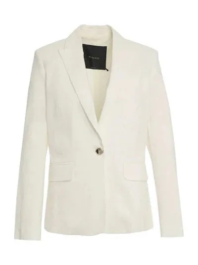Pinko Freda 106597 A34I Giacca Donna Bianco Lino