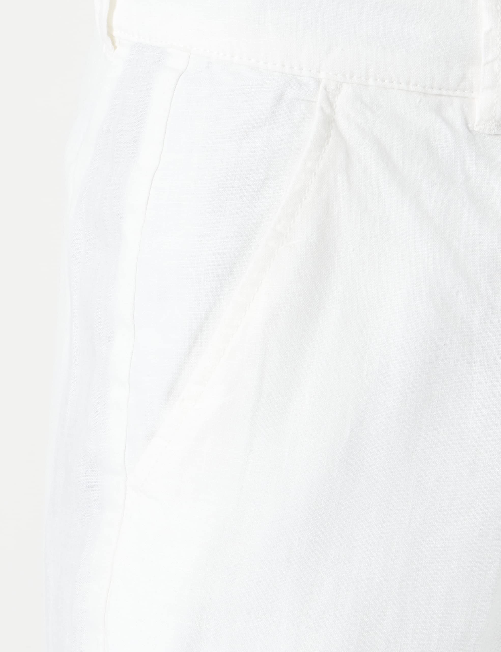 Benetton Pantaloni Uomo Chino Lino Verde Militare 1z9