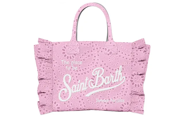 MC2 Saint Barth Vanity Mini Volant borsa rosa sangallo