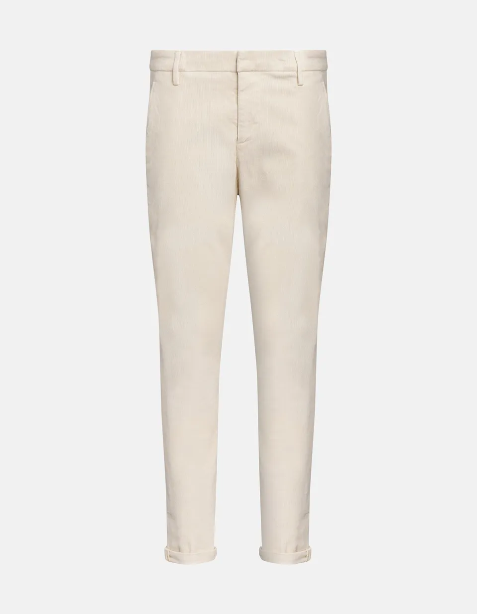 Dondup Gaubert UP235 VS0028U pantalone velluto avorio slim