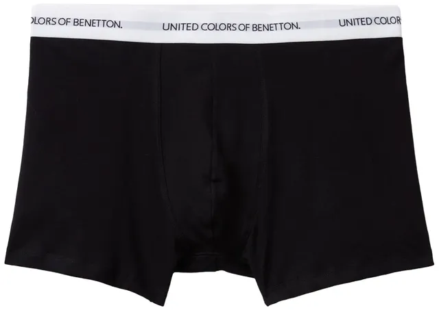 Benetton 3op82x00o boxer uomo cotone organico bianco