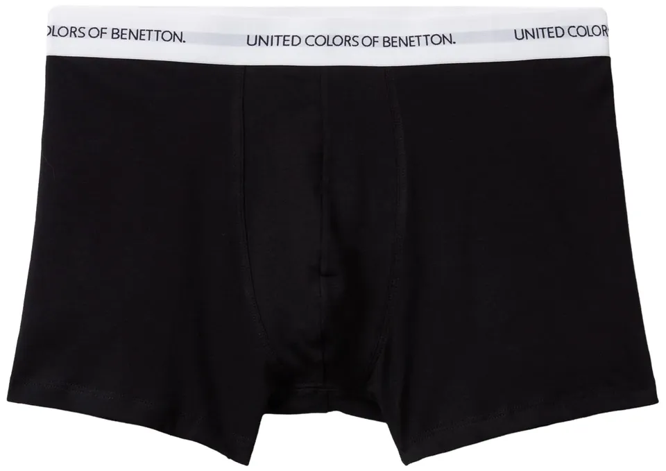 Benetton 3op82x00o boxer uomo cotone organico bianco