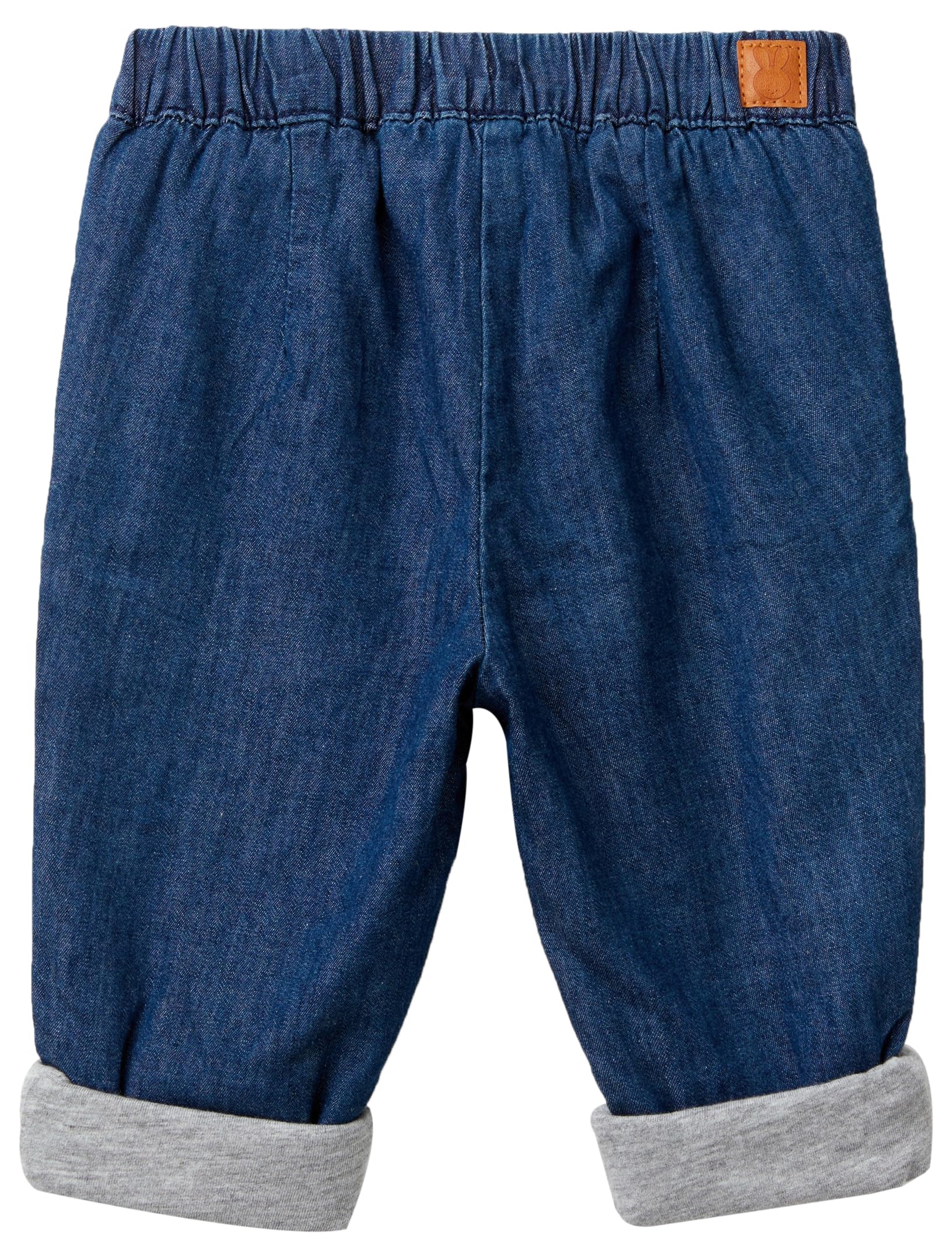 Benetton Pantaloni Neonato Denim Chambray Taglia 56 Tasche