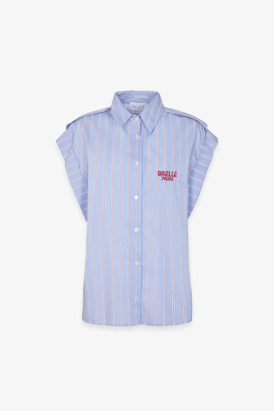 Gaelle Paris GAABW09847 camicia righe Azzurro maniche kimono