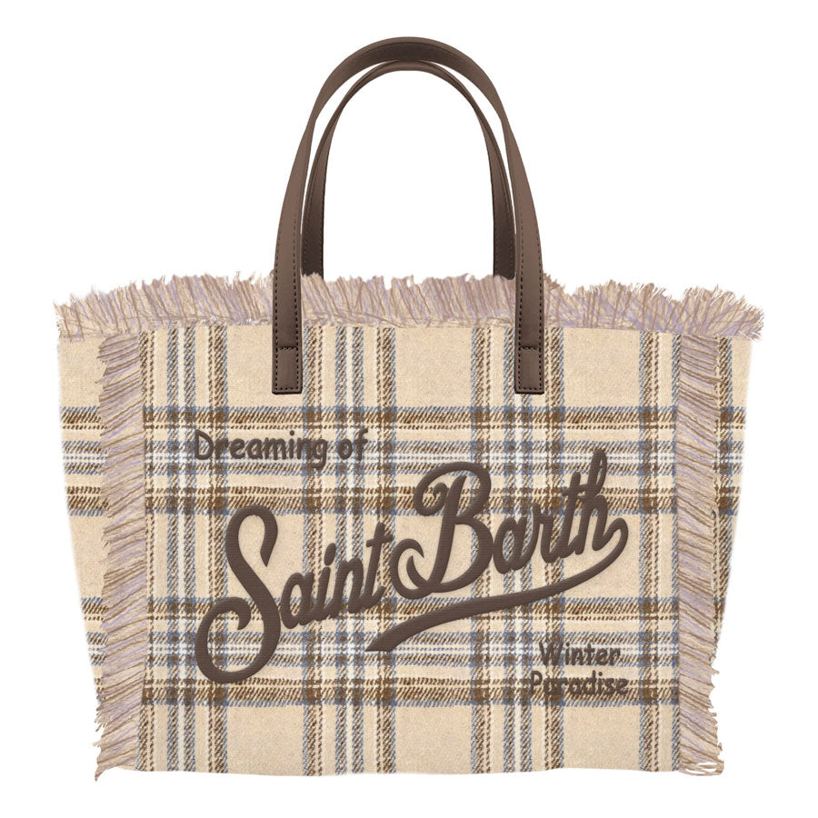 MC2 Saint Barth Colette Wool N Borsa Tartan Beige