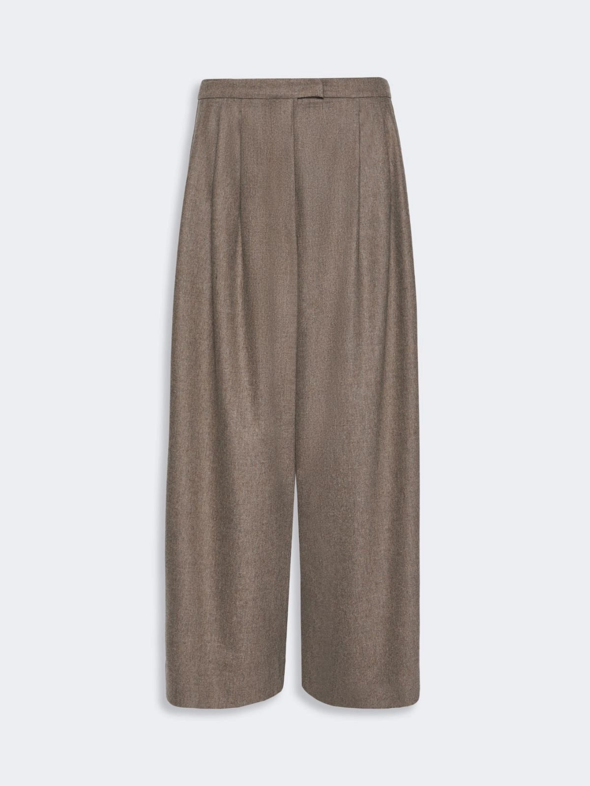 S Max Mara Panfilo Pantalone Tortora Donna Flanella Lana