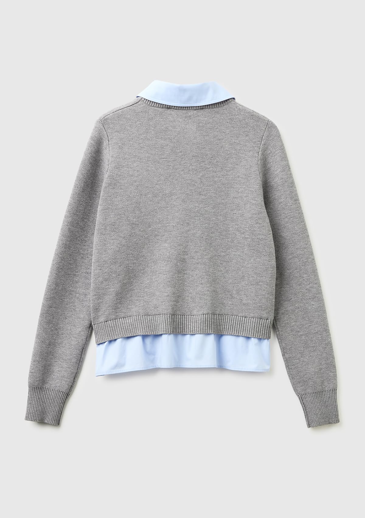 Benetton Maglieria 1LWSD10GB Maglione Camicia Viscosa XS