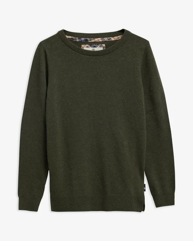 Barbour Pendle LKN1075 Maglia Donna Olive Misto Lana