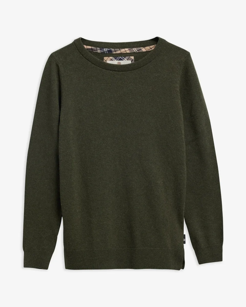 Barbour Pendle LKN1075 Maglia Donna Olive Misto Lana