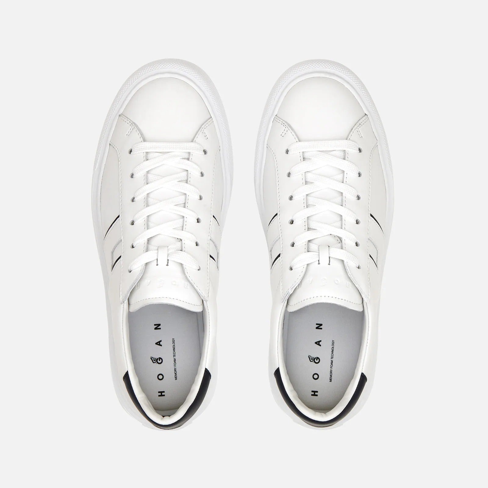 Hogan Rebel H691 HXM6910 Sneakers Uomo Bianco Blu Pelle