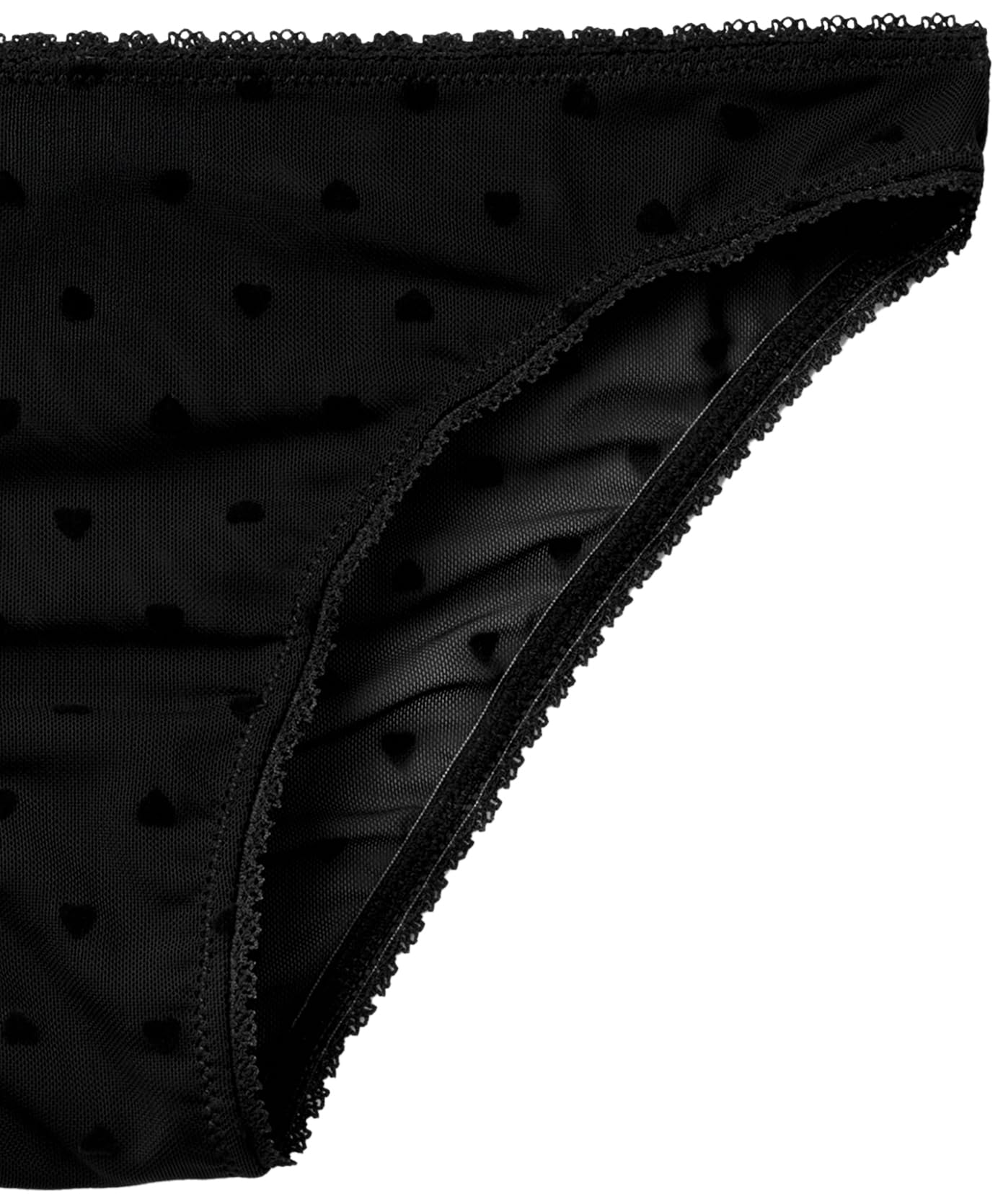 Benetton Intimo Slip Donna Nero XS in Rete Floccata