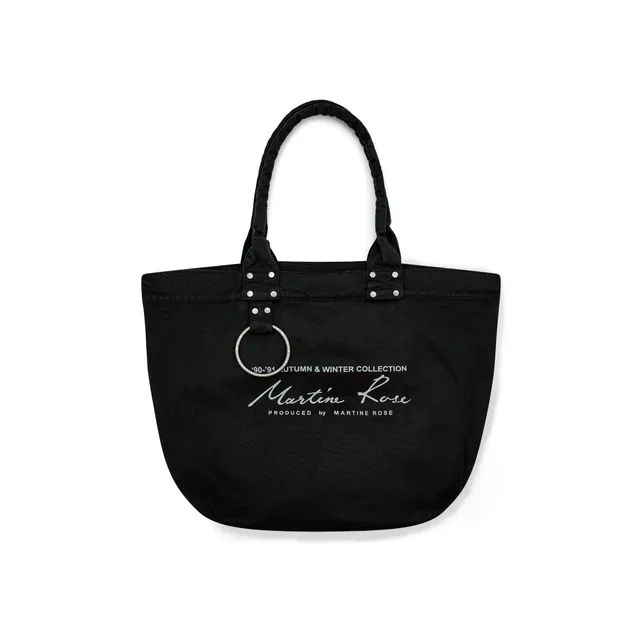 Martine Rose Bondage borsa tote nera cotone