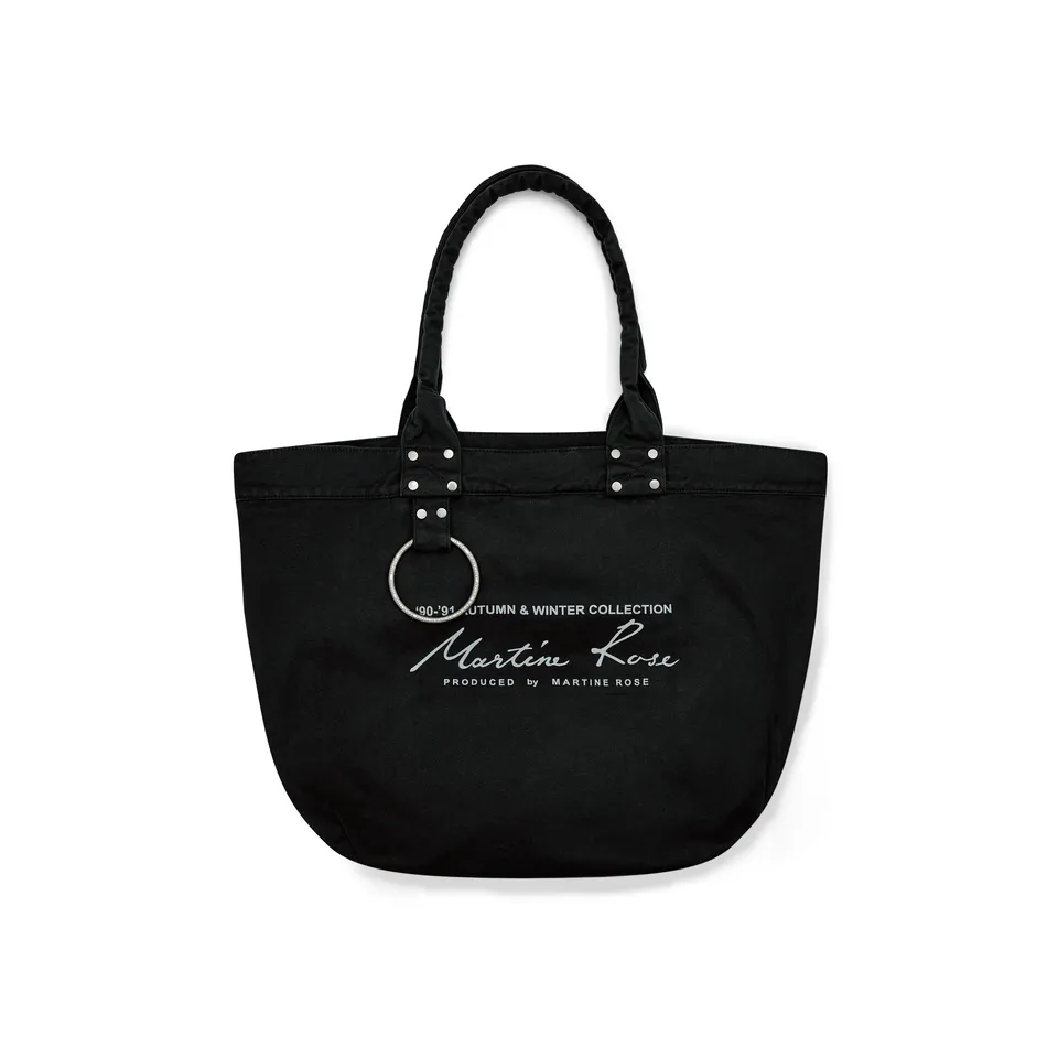 Martine Rose Bondage borsa tote nera cotone