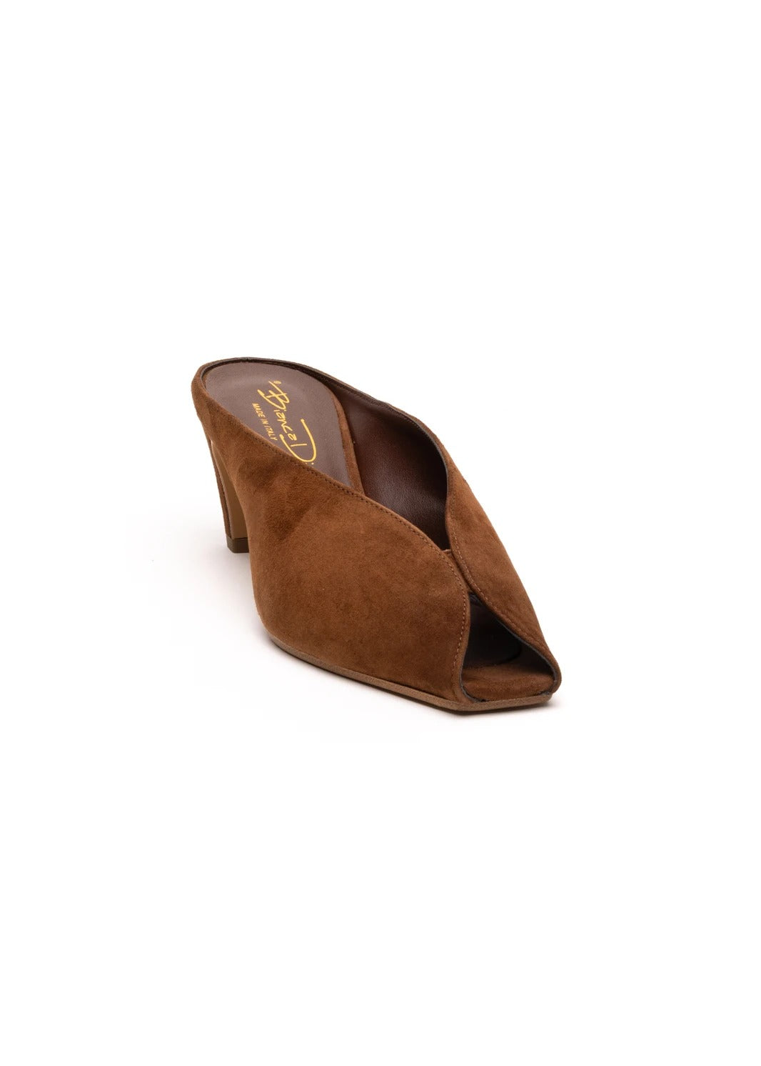 Bianca D S866 sabot choco pelle scamosciata tacco 6