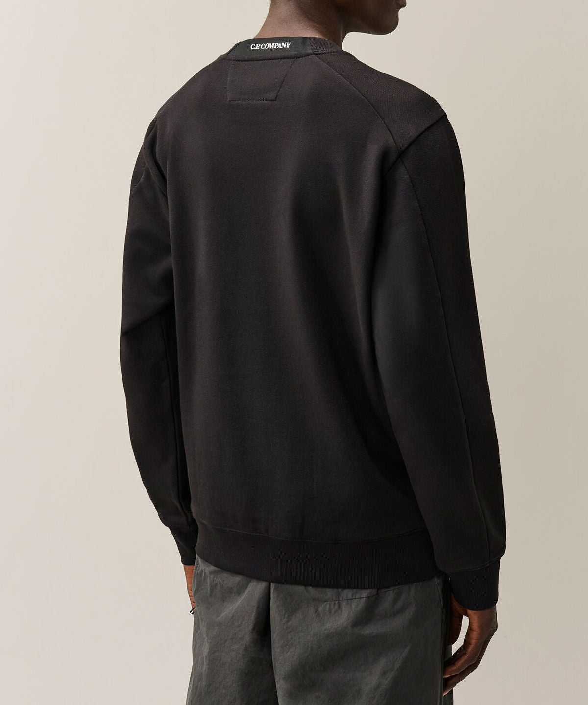 C.P. Company 21CMSS713A Diagonal Felpa Nera Cotone