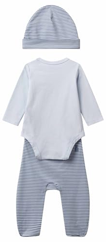 Benetton Set Body Pantalone Berretto Neonato Jersey Rosa