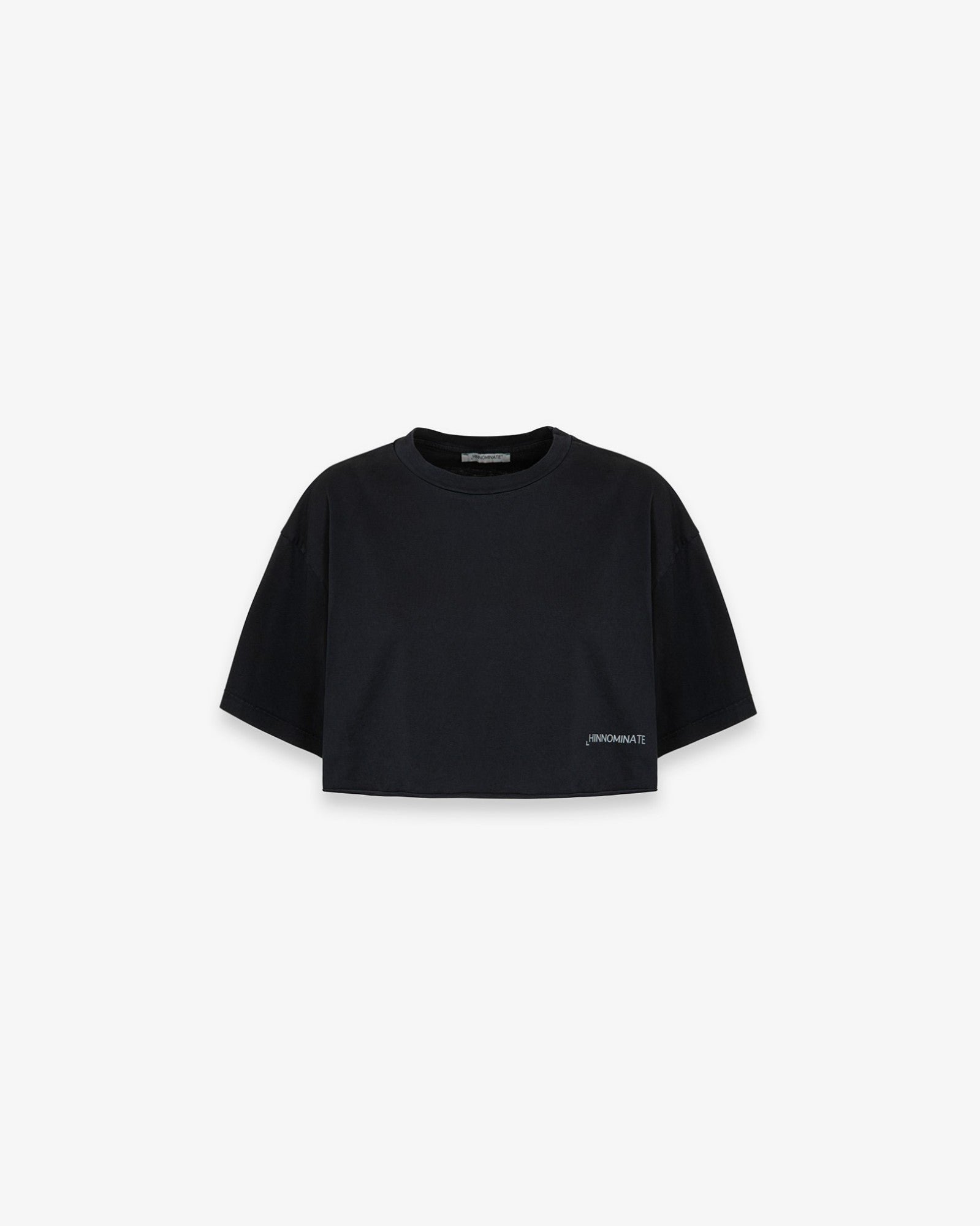 Hinnominate HMABW02442 T-Shirt Crop Nero Cotone Over