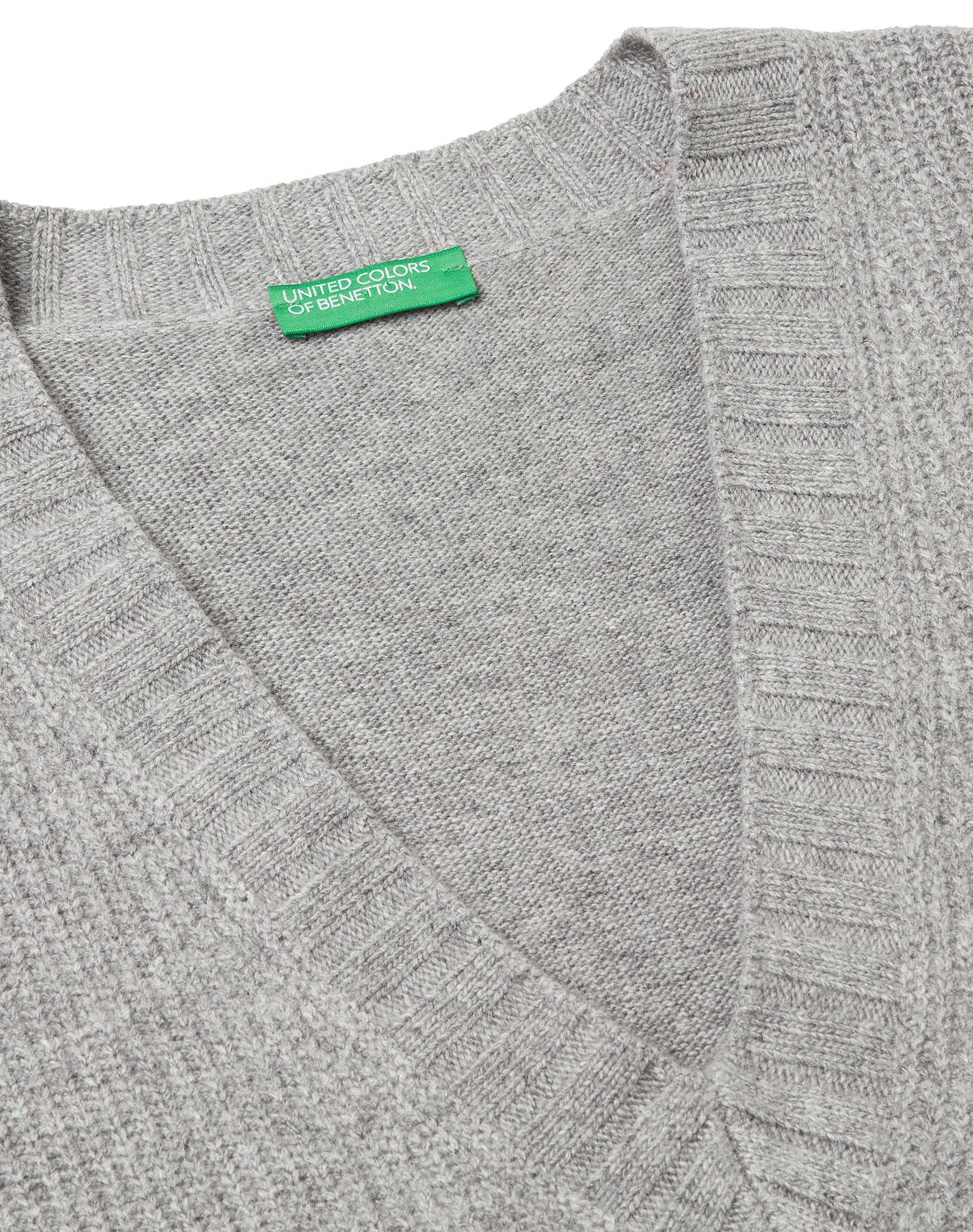 Benetton Gilet Donna Scollo V Spalla Ampia Morbido
