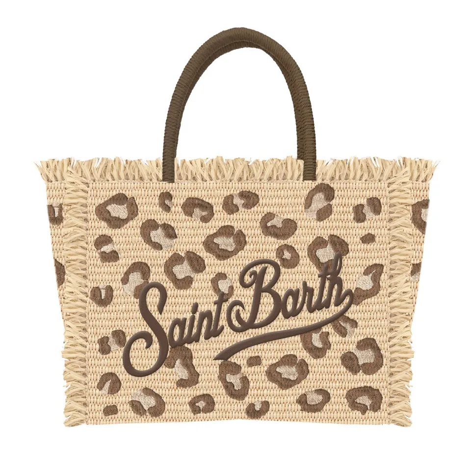 MC2 Saint Barth Colette Borsa Paglia Leopard